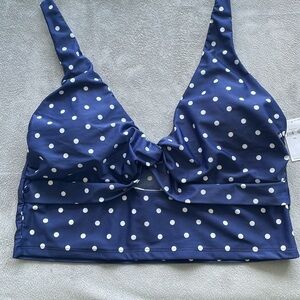 Old Navy Swim/Summer 2 Tops Navy w/ White Dots & Black, Gray & White XXL NWT